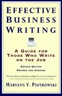 Effective Business Writing A Guide for Those Who Write on the Job