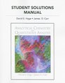 Student Solutions Manual For Analytical Chemistry and Quantitative Analysis