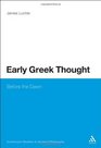 Early Greek Thought Before the Dawn