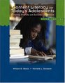 Content Literacy for Today's Adolescents Honoring Diversity and Building Competence