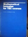 Mathematical Formulae for TEC Courses