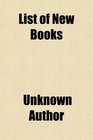 List of New Books