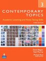 Contemporary Topics 3 Academic Listening and NoteTaking Skills