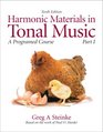 Harmonic Materials in Tonal Music A Programmed Course  Part 1