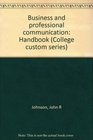Business and professional communication Handbook