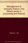 Management of company finance