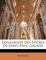 Explication Des pitres De Saint Paul Galates