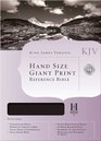 KJV Hand Size Giant Print Reference Bible Black Bonded Leather Indexed
