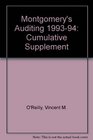 Montgomery's Auditing 199394 Cumulative Supplement