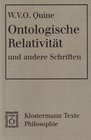 Ontologische Relativitt und andere Schriften