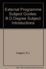 External Programme Subject Guides BDDegree Subject Introductions