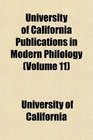 University of California Publications in Modern Philology