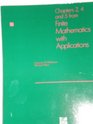 Finite Mathematics with Applications Chapers 24 and 5