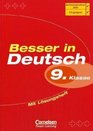 Besser in Deutsch 9 Klasse Neubearbeitung Neue Rechtschreibung