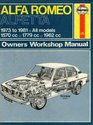 Haynes Alfa Romeo Sedan  Coupe Owners Workshop Manual 19731980