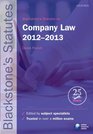 Blackstone's Statutes on Company Law 20122013