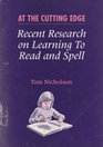 At the cutting edge Recent research on learning to read and spell