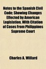 Notes to the Spanish Civil Code Showing Changes Effected by American Legislation With Citation of Cases From Philippines Supreme Court