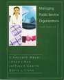 Managing Public Service Organizations