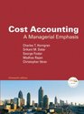 Cost Accounting A Managerial Emphasis Value Package