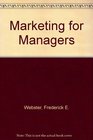 Marketing for Managers