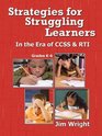 Strategies for Struggling Learners In the Era of CCSS  RTI