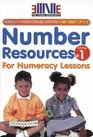 Number Resources for Numeracy Lessons Year 1