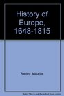 History of Europe 16481815