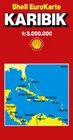 Karibik Strassen Und Sehenswurdigkeiten Shell Reisekarte  Caribbian  Roads and Places of Interest Shell Road Map