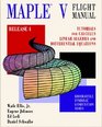 Maple V Flight Manual Release 4 Tutorials for Calculus Linear Algebra and Differential Equations