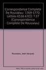 Correspondance Rousseau 37 CB T37
