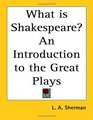 What is Shakespeare An Introduction to the Great Plays