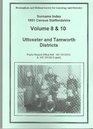Staffordshire Census 1851 Uttoxeter and Tamworth Districts  Surname Index  v 8 and 10