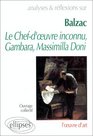 Analyses  rflections sur Balzac Le chefd'oeuvre inconnu Gambara Massimilla Doni  l'oeuvre d'art