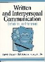 Written and Interpersonal Communication Methods for Law Enforcement