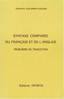 Syntaxe Comparee Du Francais Et De L'Anglais