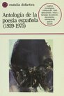 Antologia de la poesia espanola (1939-1975) (Castalia Didactica) (Civitas, Biblioteca de Legislacion) (Spanish Edition)