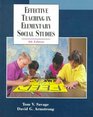 Effective Teaching in Elementary Social Studies