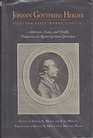 Johann Gottfried Herder Selected Early Works 17641767  Addresses Essays and Drafts Fragments on Recent German Literature