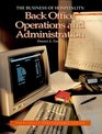 The Business of Hospitality Back Office Operations and Administration