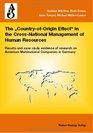 The  Country of Origin Effect  in the Crossnational Management of Human Resources