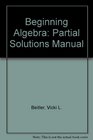 Beginning Algebra Partial Solutions Manual