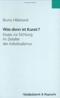 Was denn ist Kunst Essays zur Dichtung im Zeitalter des Individualismus