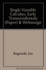Single Variable Calculus Early Transcendentals   WebAssign