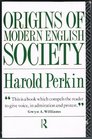 Origins of Modern English Society