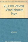 20000 Words Worksheets Key