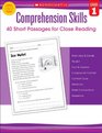 Comprehension Skills Short Passages for Close Reading Grade 1