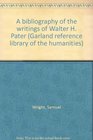 BIBLIO WRITE WALTER PATER