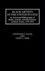 Black Artists in the United States An Annotated Bibliography of Books Articles and Dissertations on Black Artists 17791979