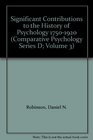 Significant Contributions to the History of Psychology 17501920